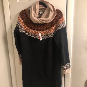 Madewell FairIsle Turtleneck Sweater Dress NWT